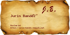 Jurin Bandó névjegykártya